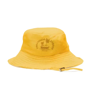 BOB BOHÈME CHIC COTON JAUNE ANDALOU LARGES BORDS EFFILOCHÉS