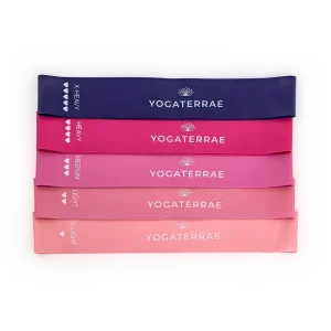 BANDES ÉLASTIQUES DE RÉSISTANCE – 5 INTENSITÉS – ROSE