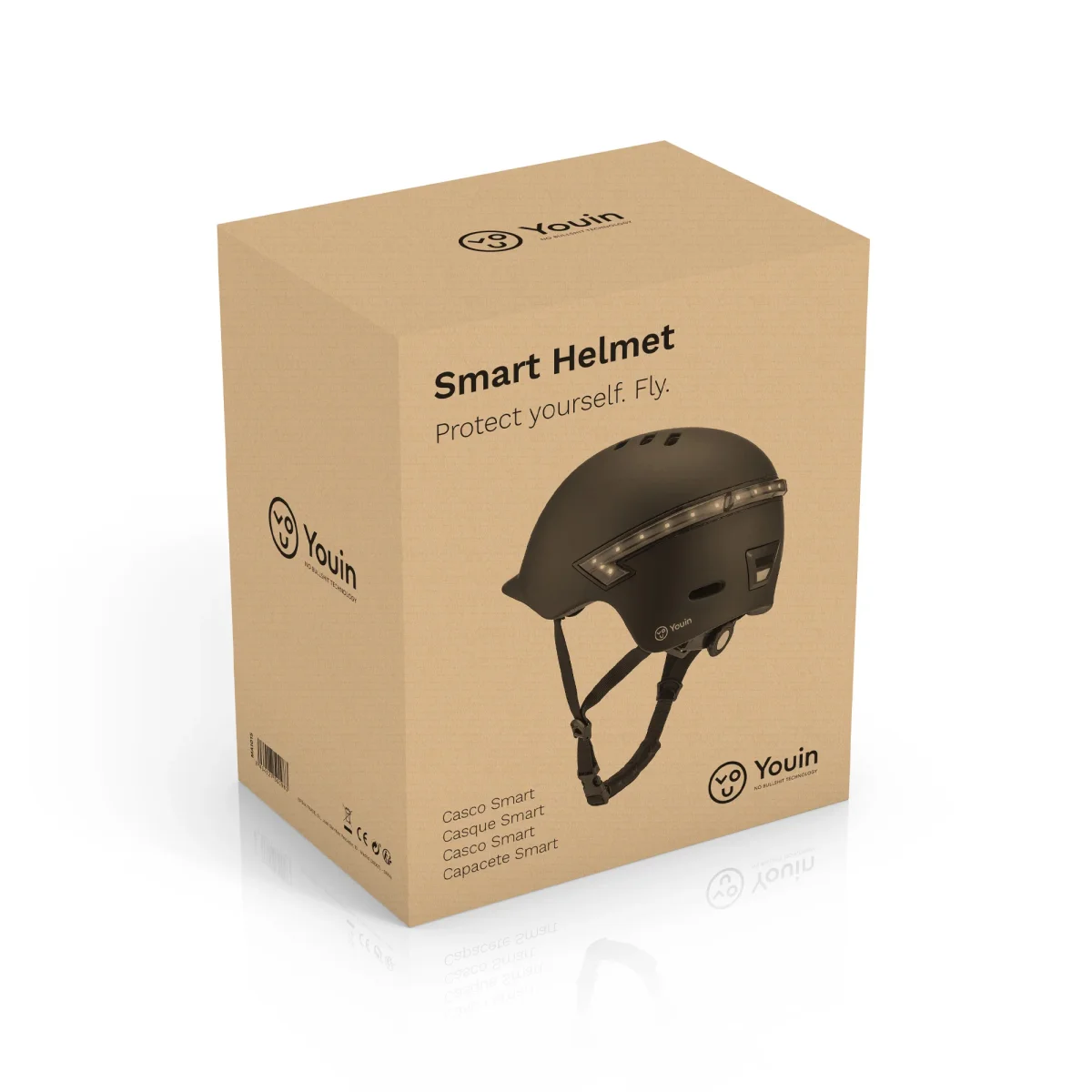 Casco smart Youin con LED intermitentes y mando – Image 5