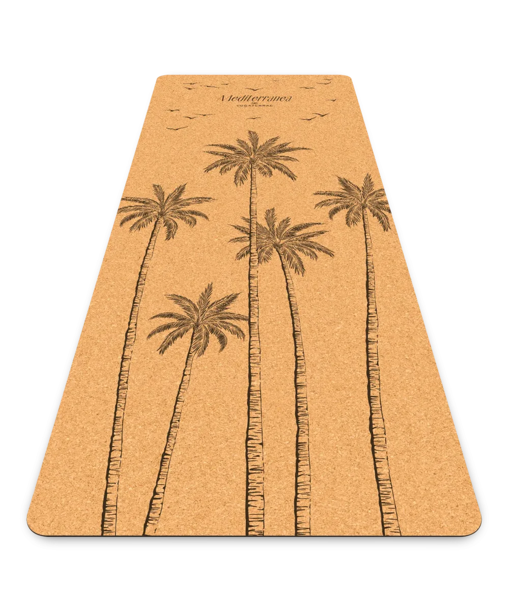 TAPIS DE YOGA LIÈGE & CAOUTCHOUC NATUREL ANTIDÉRAPANT ROYAL PALM AVEC SANGLE + SAC – Image 2
