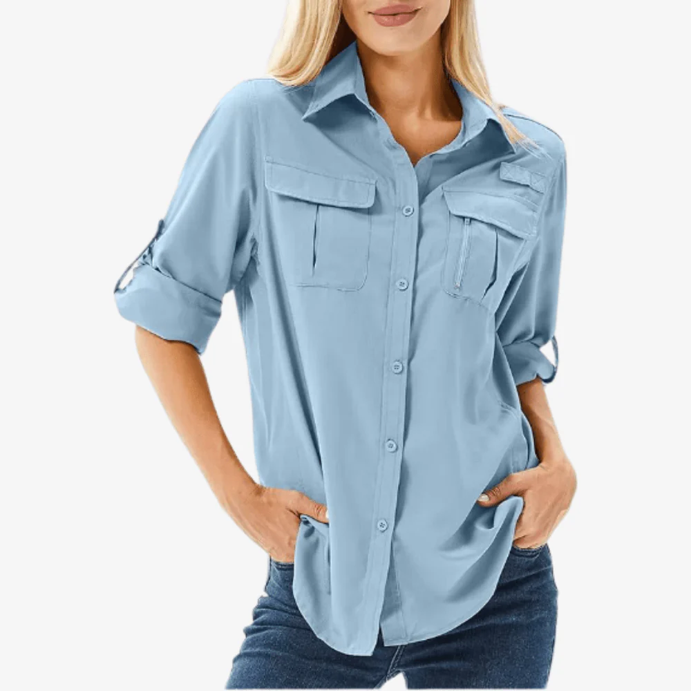 Chemise de randonnée respirante à manches longues pour femme | Montelac – Image 7