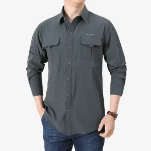 Chemise de randonnée respirante à manches longues pour homme