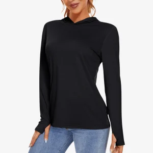 Sweat à capuche respirant à manches longues avec protection UV pour femme | Montelac
